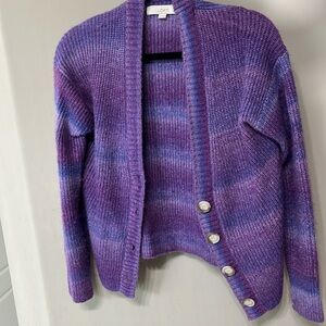 Loft purple cardigan size SP